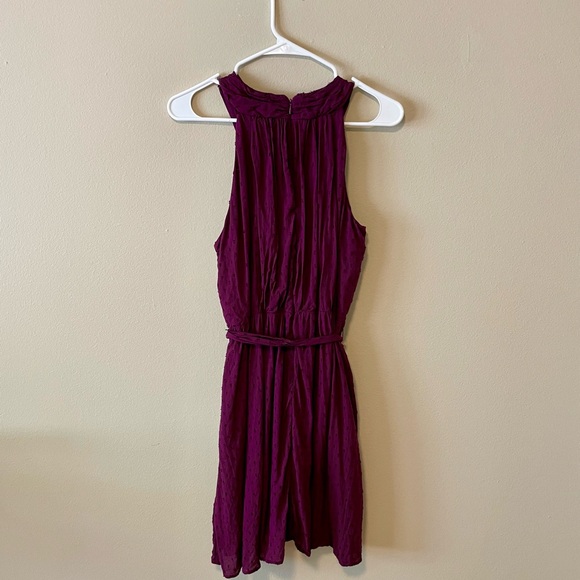 Loft Crossover Halter Dress Sweet Beet Purple Size 6 - Picture 2 of 4